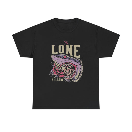 The Lone Bellow Shark Attack Graphic T Shirt Unisex Heavy Cotton Tee New Gift