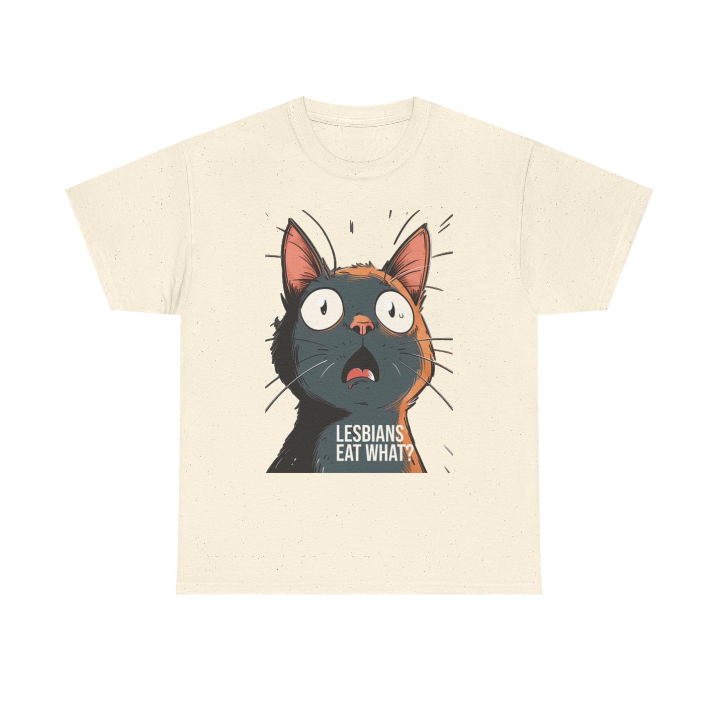 Funny Cat Lesbian Jokes Humor Graphic T Shirt NEW Unisex Heavy Cotton Tee