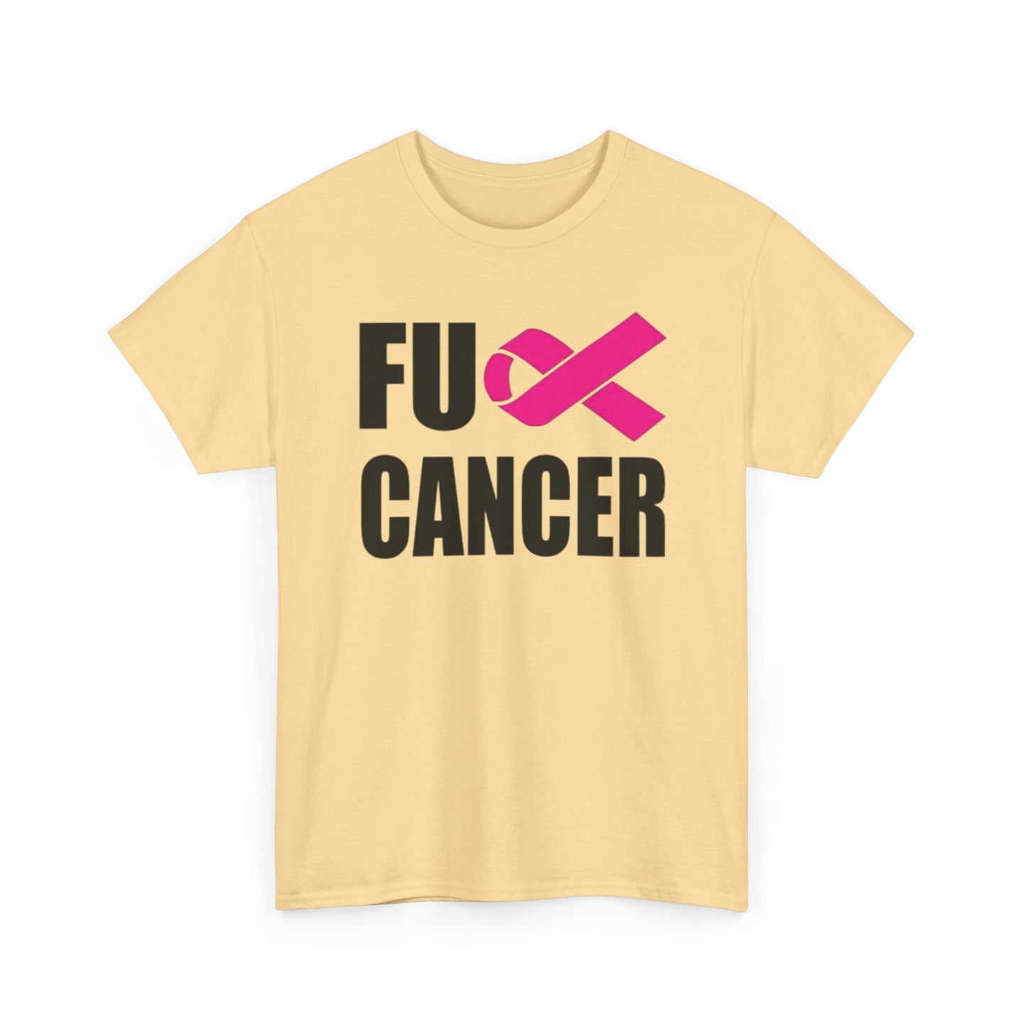 FU Cancer Graphic T Shirt Cancer Awareness Unisex Heavy Cotton Tee