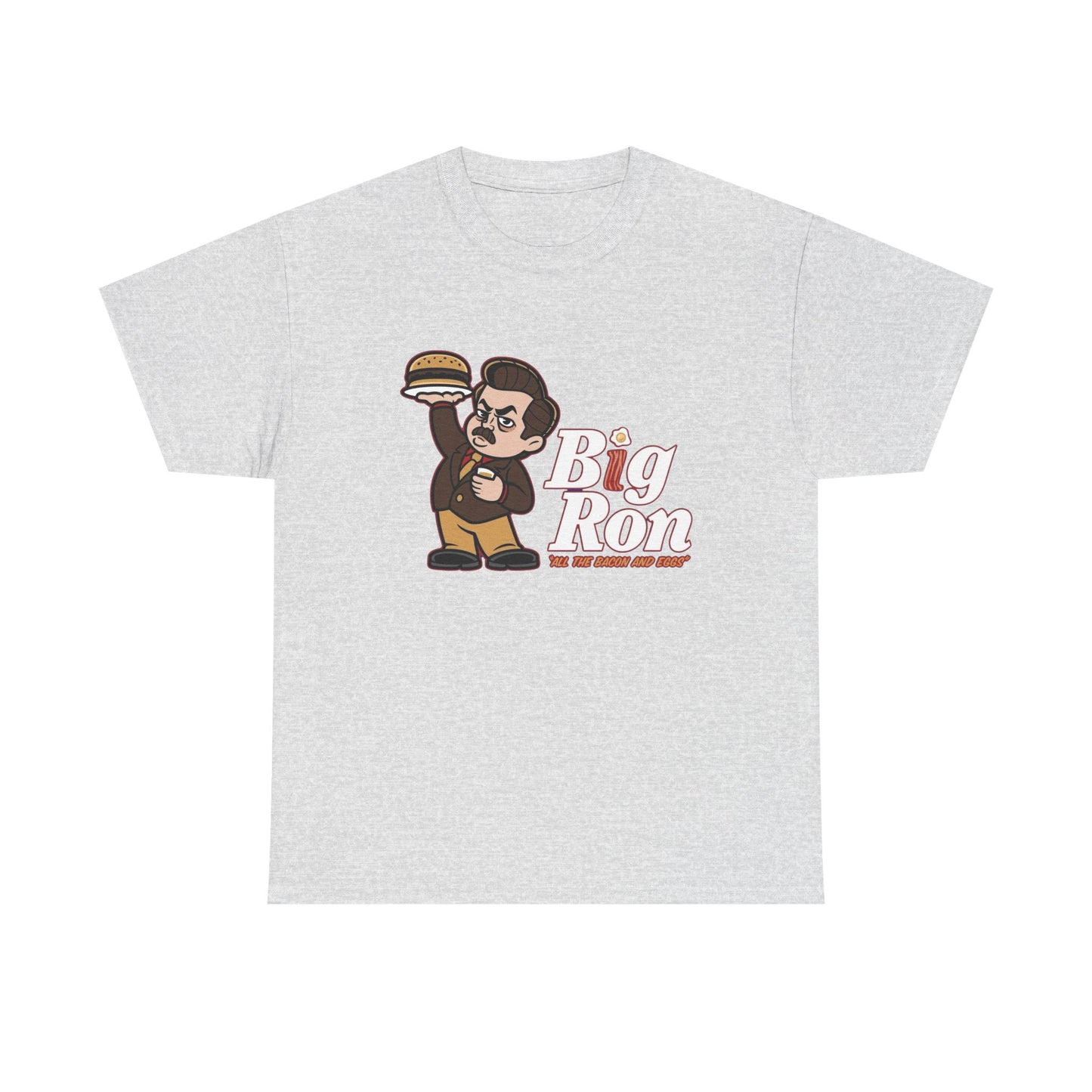 Big Ron Parks And Recreation Funny Graphic T Shirt Unisex Heavy Cotton Tee