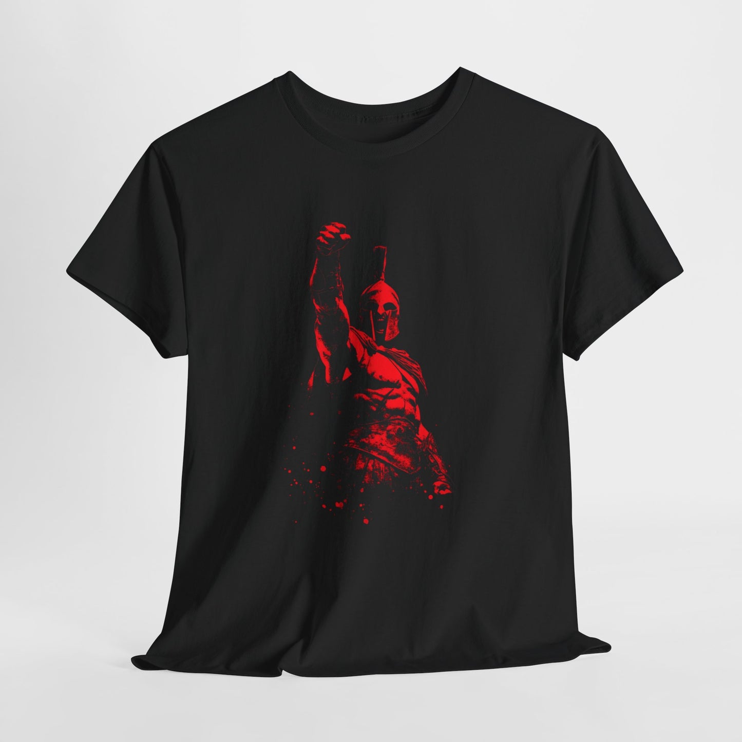 Spartan Warrior Battle Cry Graphic T Shirt Unisex Heavy Cotton Tee