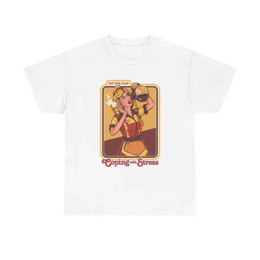 Coping With Stress Funny Graphic T Shirt NEW Unisex Heavy Cotton Tee