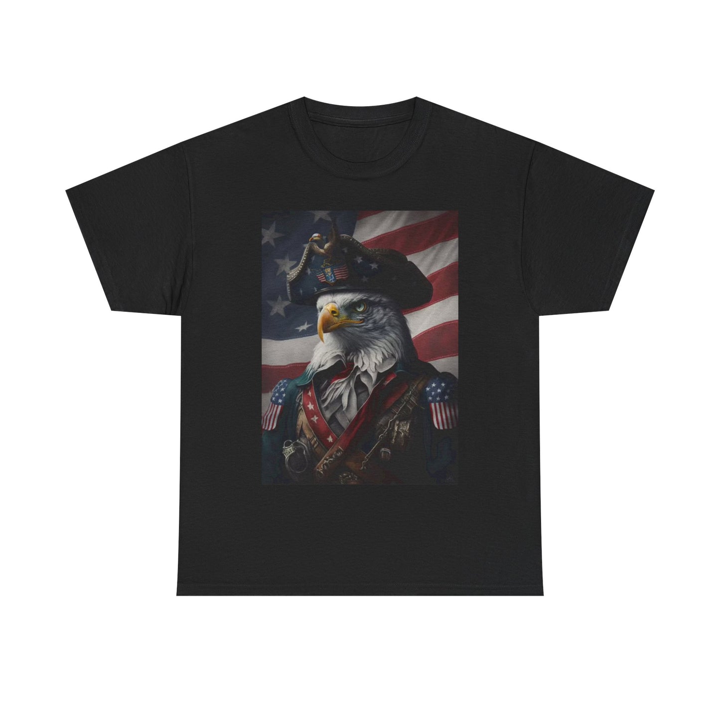 July 4th Tshirt Bald Eagle American Patriot USA Pride Unisex Heavy Cotton Tee