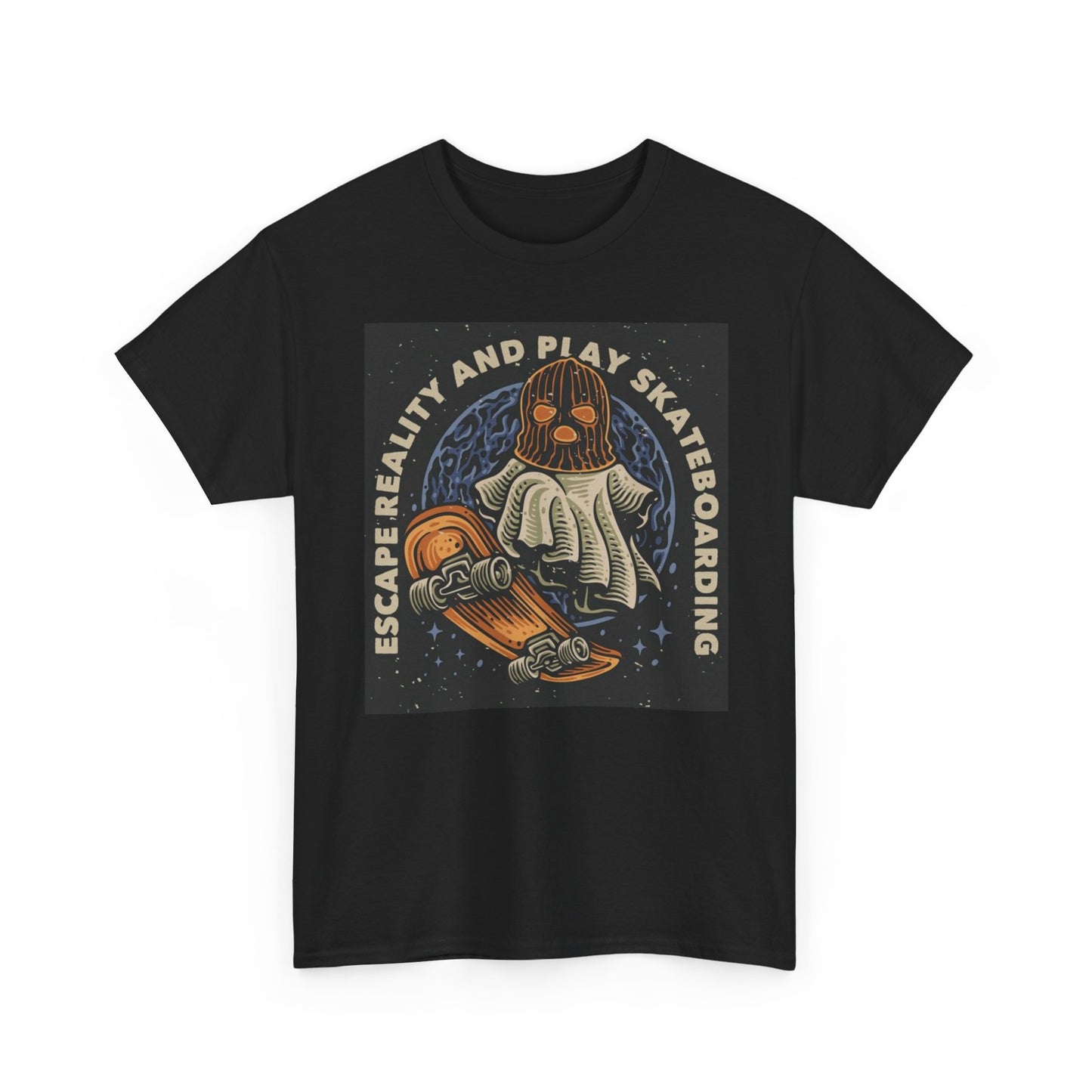 Escape Reality And Play Skateboarding Graphic T Shirt Brand New Cotton Tee