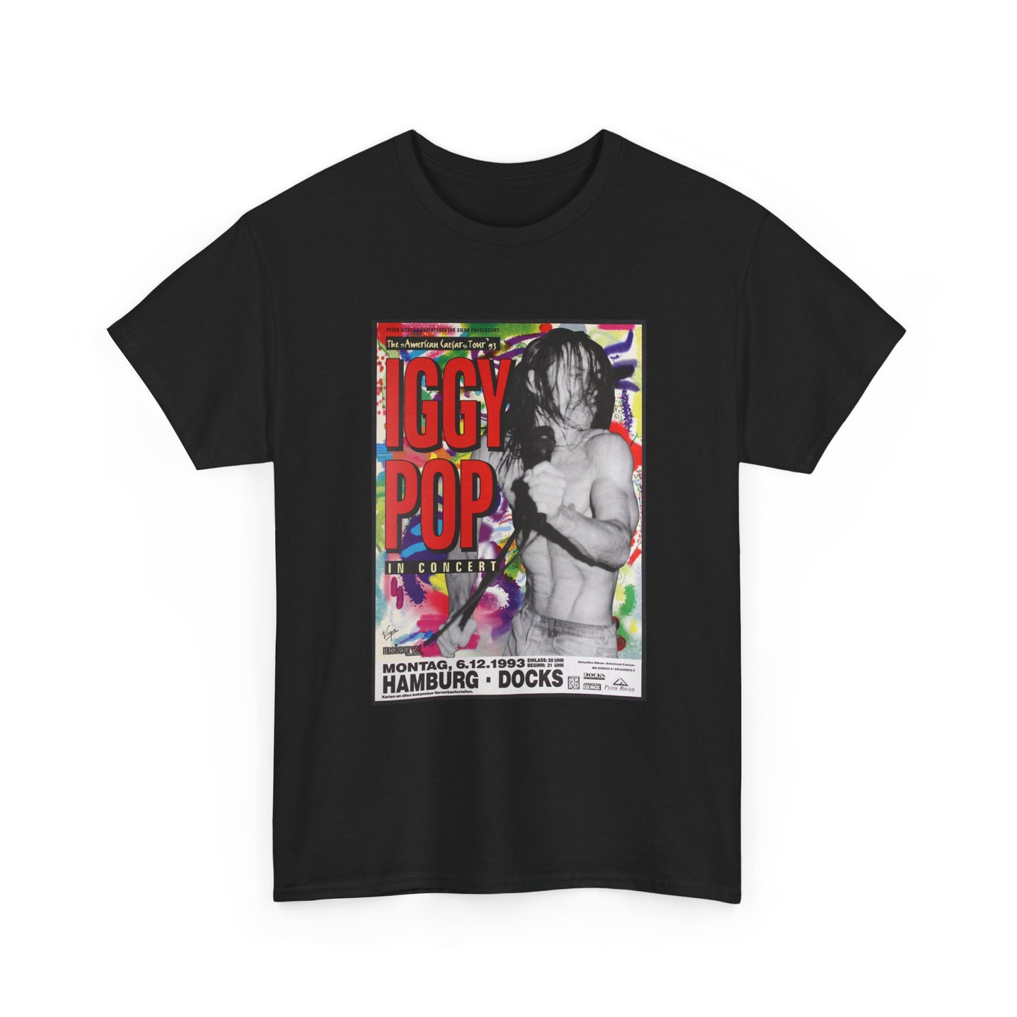 Iggy Pop Tshirt 90s Rock Poster Retro Rock New Lust For Life Unisex Heavy Cotton