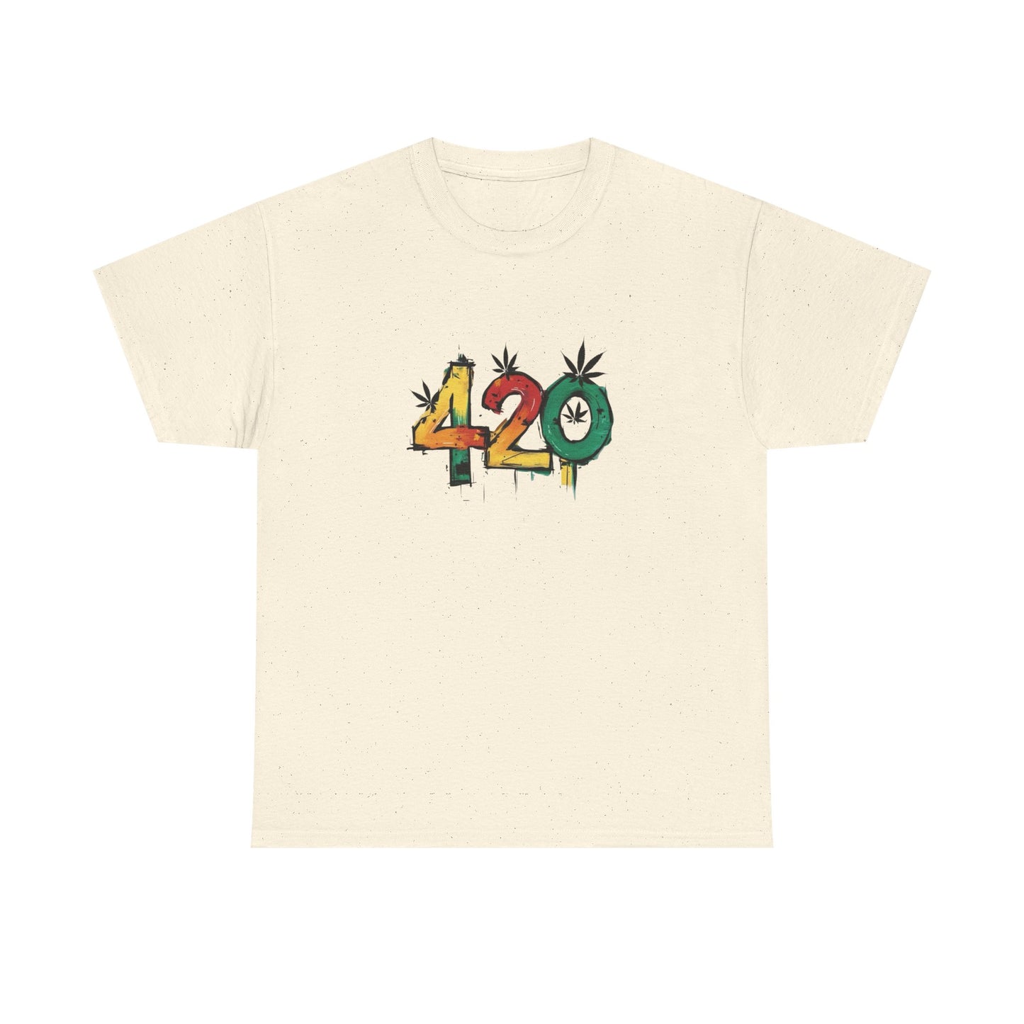 420 Rasta Pot Graphic T Shirt Unisex Heavy Cotton Tee