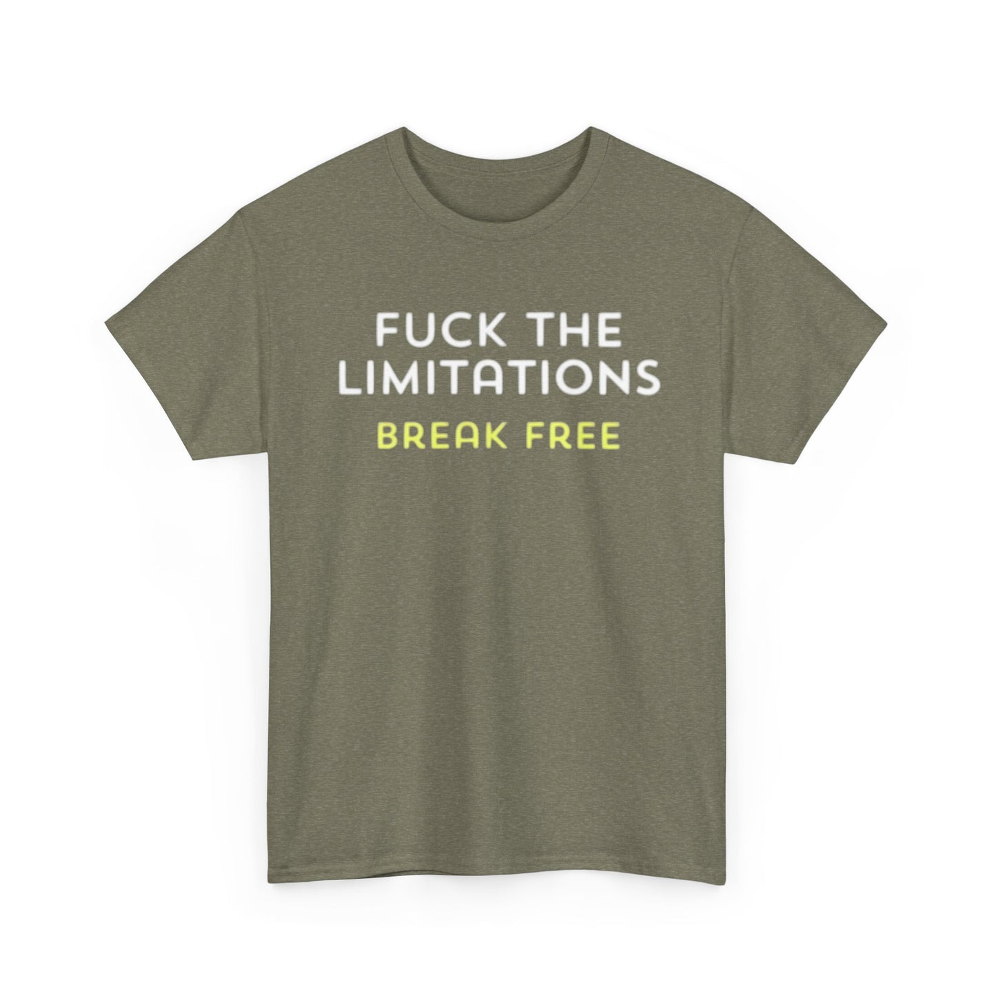 Forget The Limitations Graphic T Shirt Motivation Hard Work Unisex Heavy Cotton