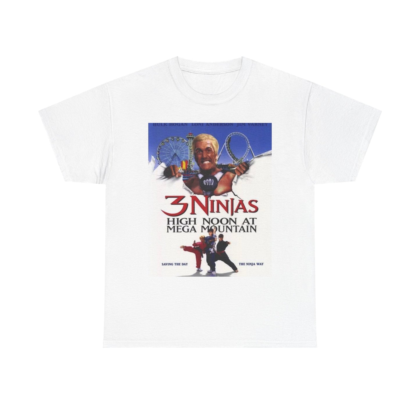 3 Ninjas Tshirt Retro Movie Poster Hulk Vintage Karate Graphic Unisex 90s