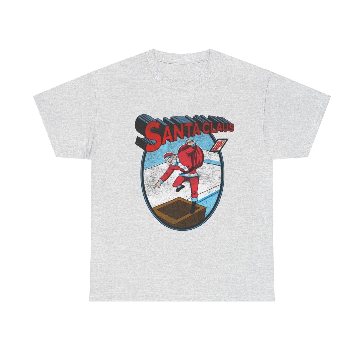 Santa Clause Christmas Superhero Graphic T Shirt NEW Unisex Heavy Cotton Tee