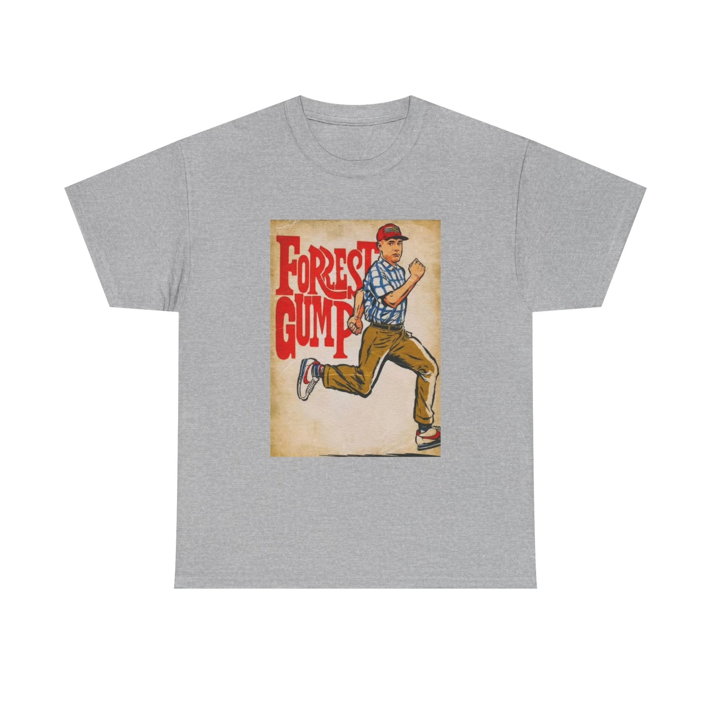 Forrest Gump Tshirt Vintage Retro Movie Poster Unisex Heavy Cotton Tee