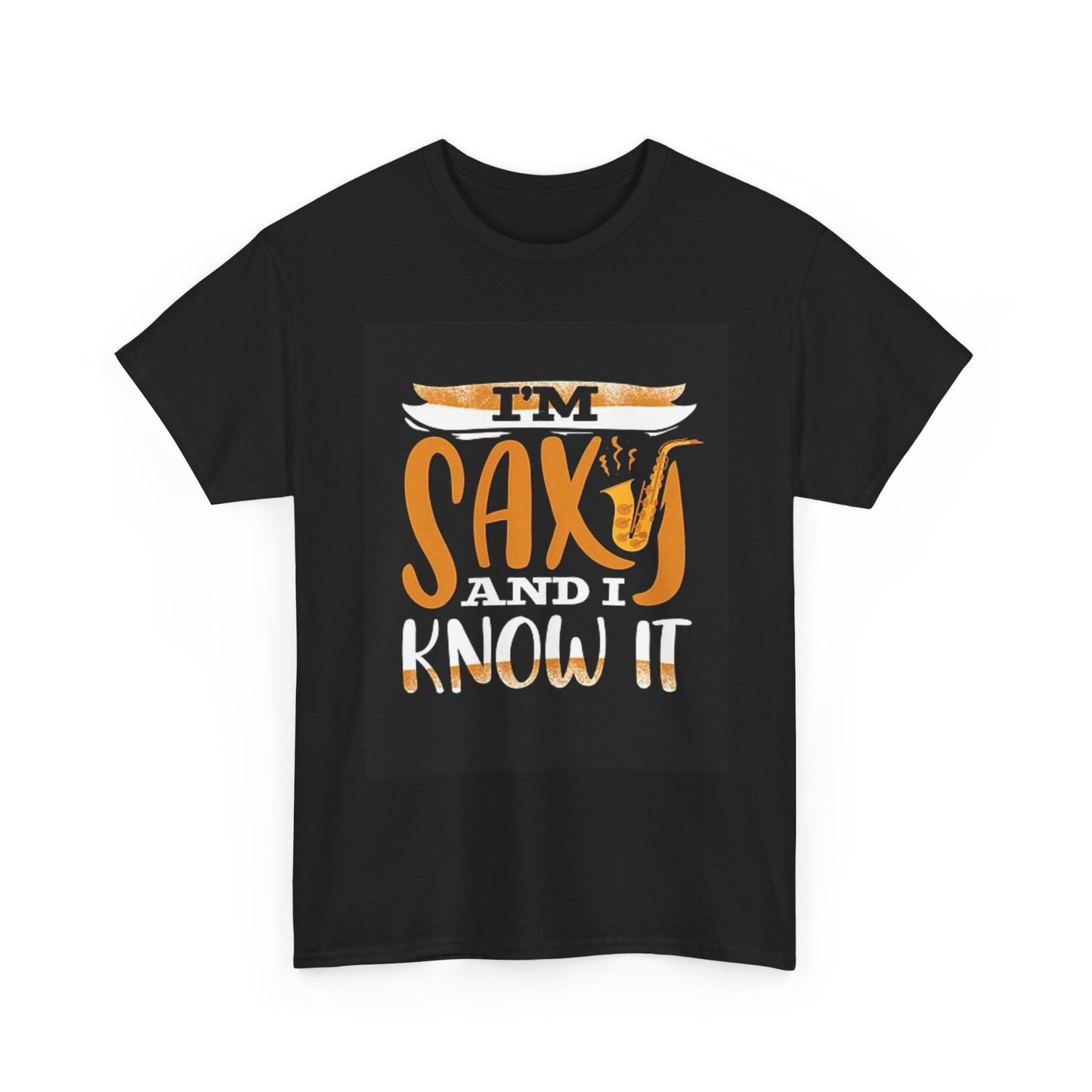 Saxophone Graphic  T Shirt Funny Music Unisex Heavy Cotton Tee