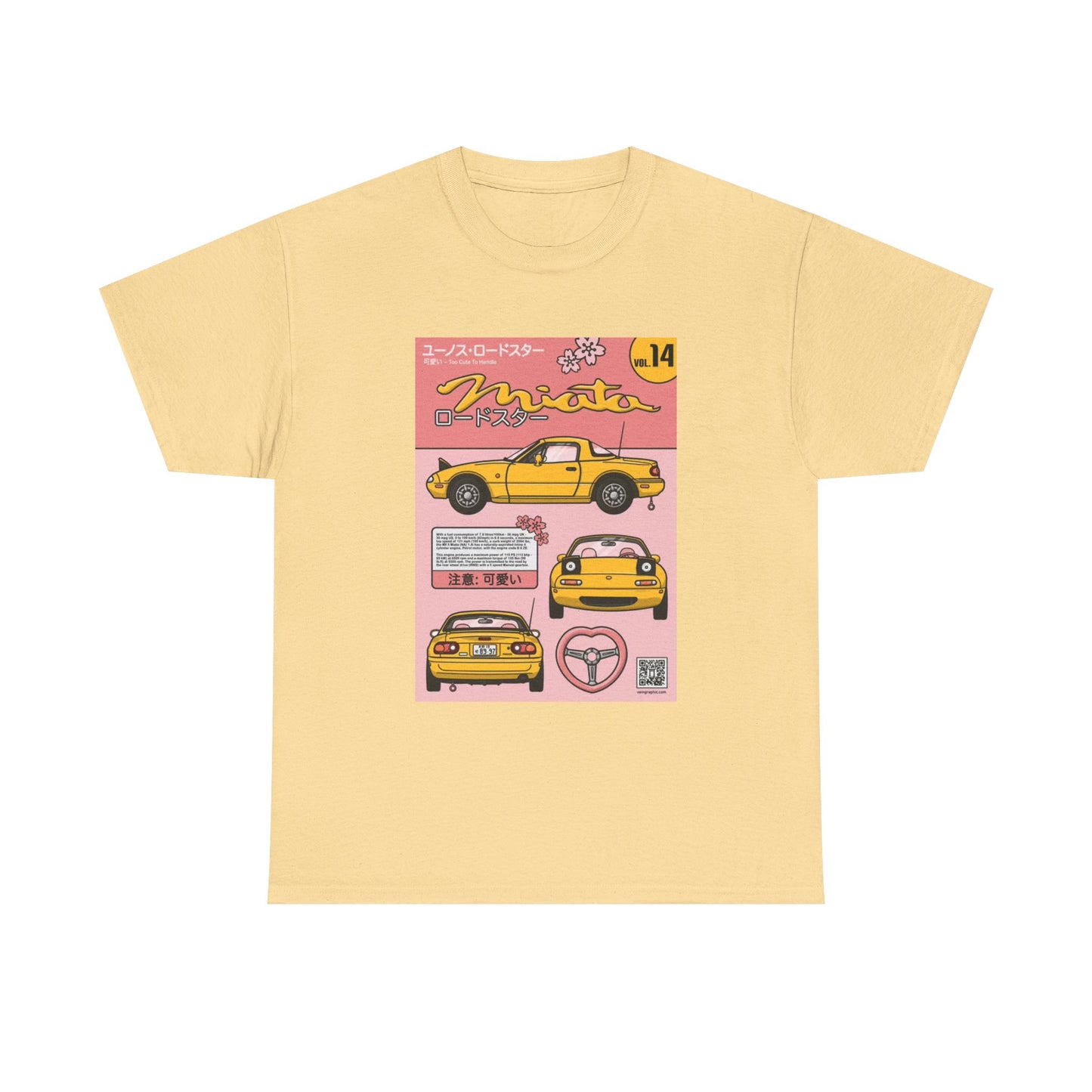 Mazda Miata Tshirt JDM Graphic Anime Cute Unisex Heavy Cotton Tee