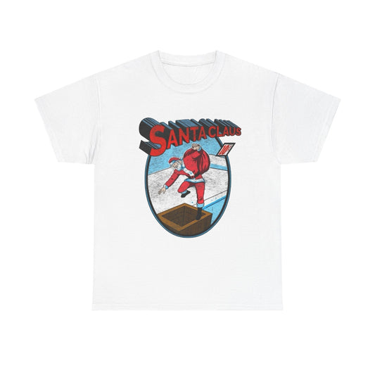 Santa Clause Christmas Superhero Graphic T Shirt NEW Unisex Heavy Cotton Tee