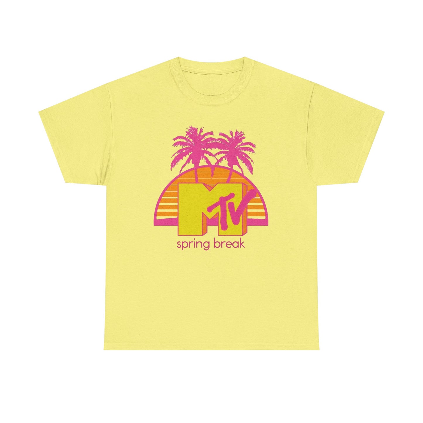 MTV Spring Break Vintage Graphic T Shirt NEW Unisex Heavy Cotton Tee