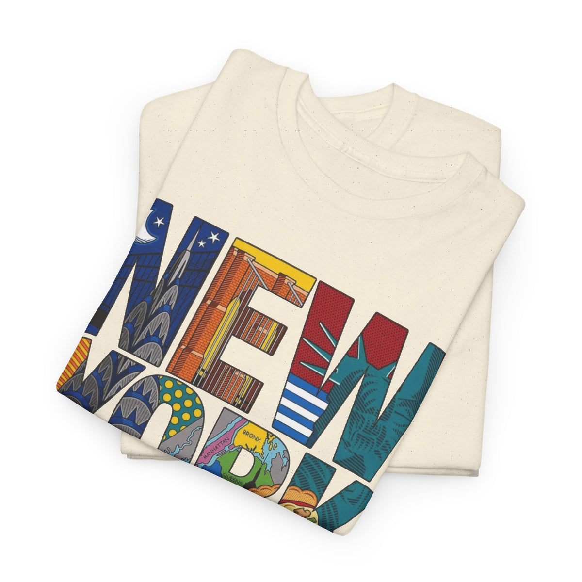 New York City Art Graphic T Shirt Men's Classic Retro Heavy Cotton Tee