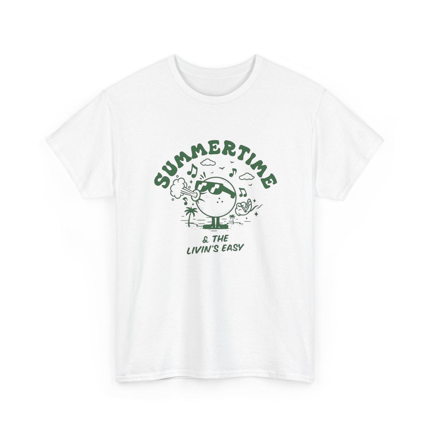Summertime Livin Easy Graphic T Shirt Unisex Heavy Cotton Tee Gift