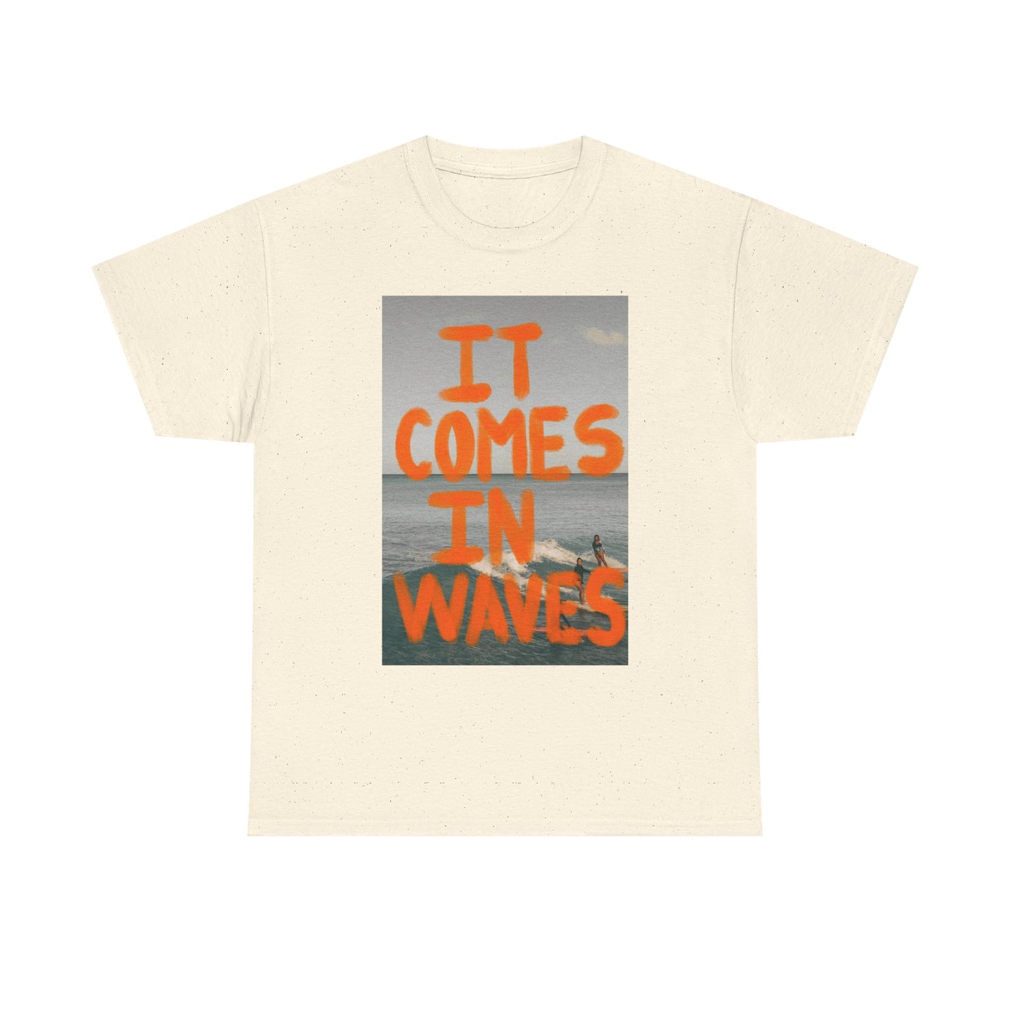 It Comes In Waves Surfing Graphic T Shirt Unisex Heavy Cotton Tee New Gift