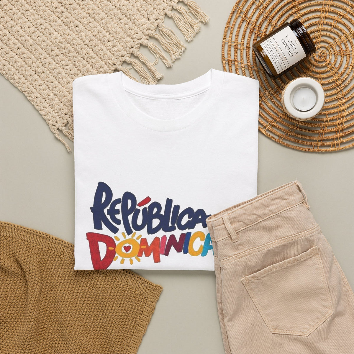 Dominican Republic Graphic T Shirt Men's Retro Heavy Cotton Tee