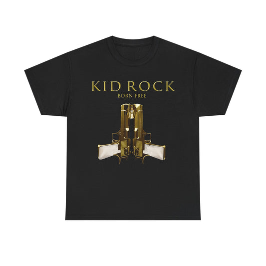 Kid Rock Born Free Graphic T Shirt Men's Heavy Cotton Tee