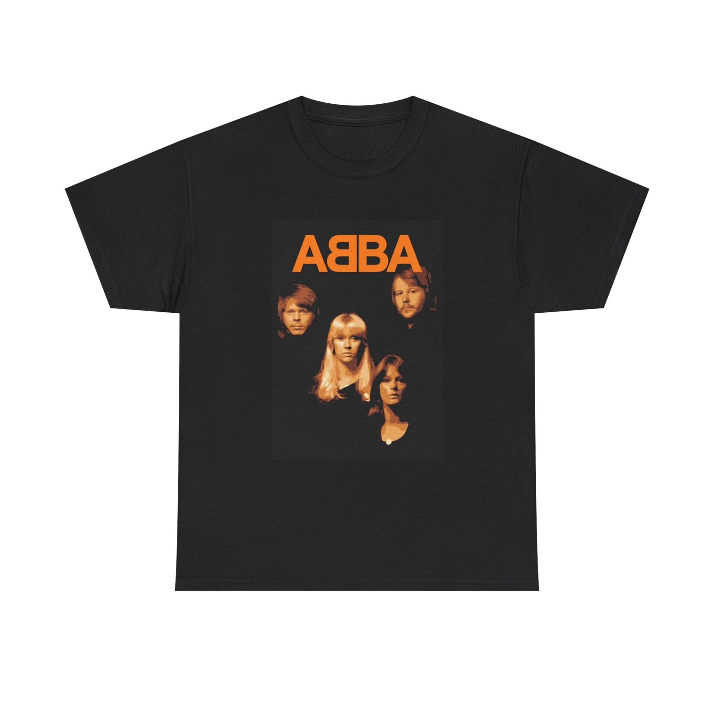 Abba T-shirt vintage retro neon lights classic music Unisex Heavy Cotton Tee