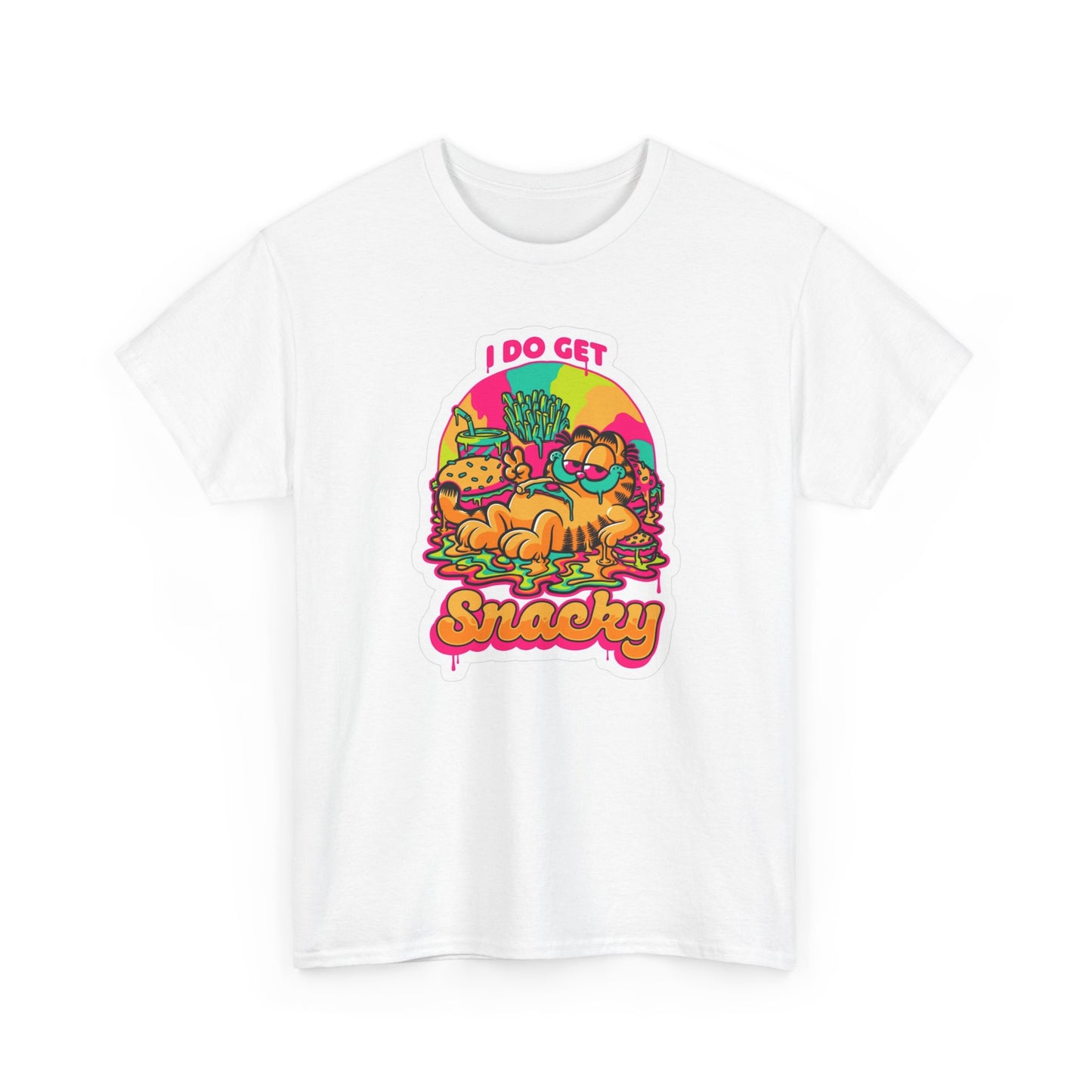 I Do Get Snacky Graphic T Shirt Funny Unisex Heavy Cotton Tee