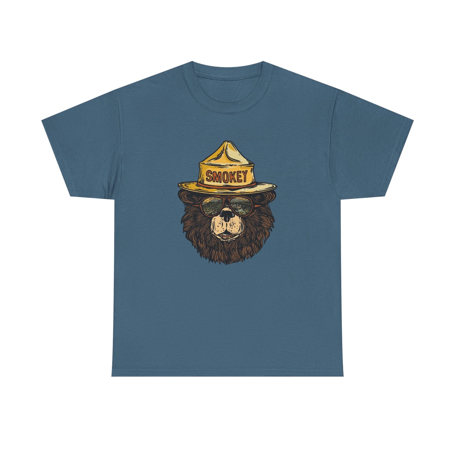 Smokey The Bear Outdoors Retro Graphic T Shirt Unisex Heavy Cotton Tee