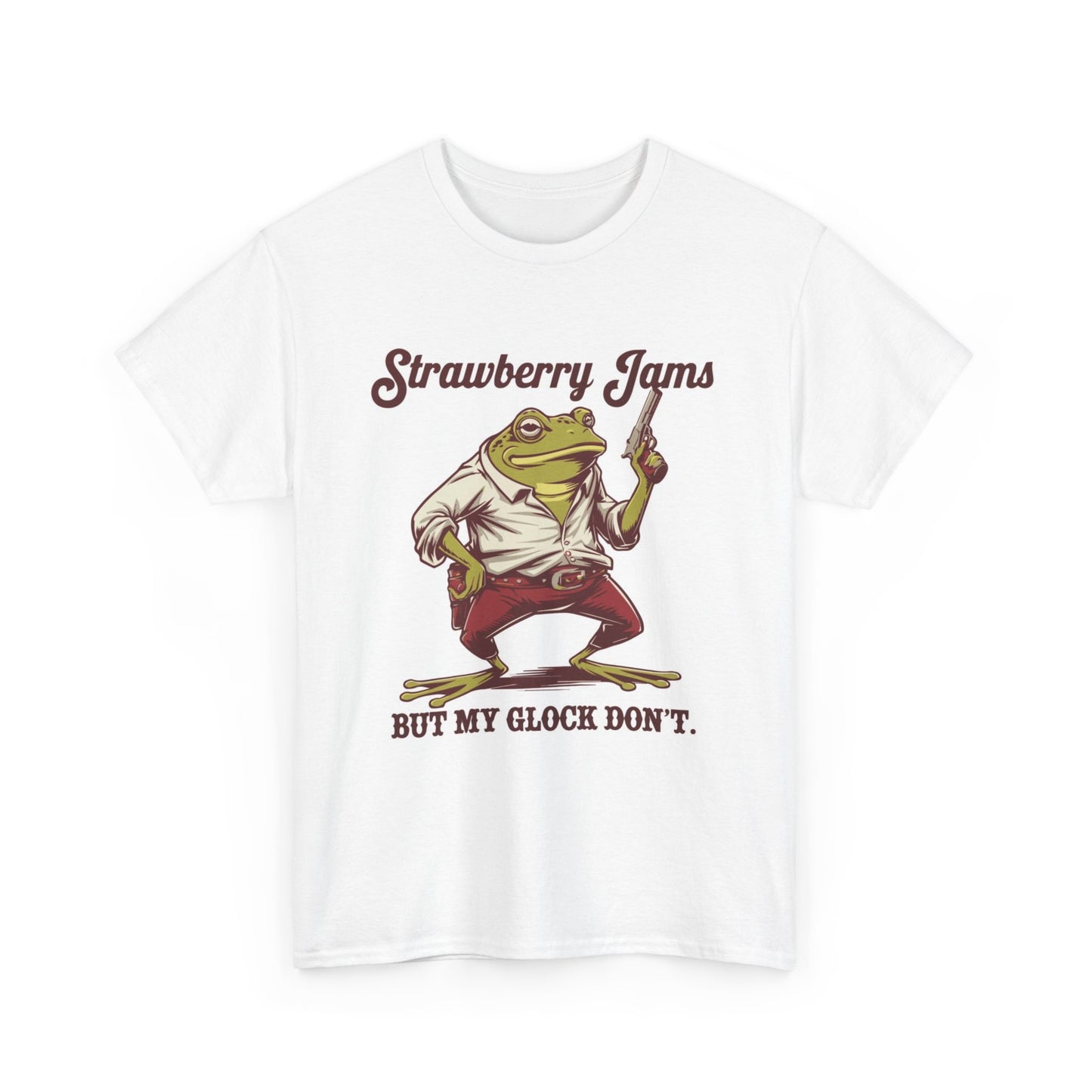 Strawberry Jams Graphic T Shirt Vintage Funny Retro Unisex Heavy Cotton Tee