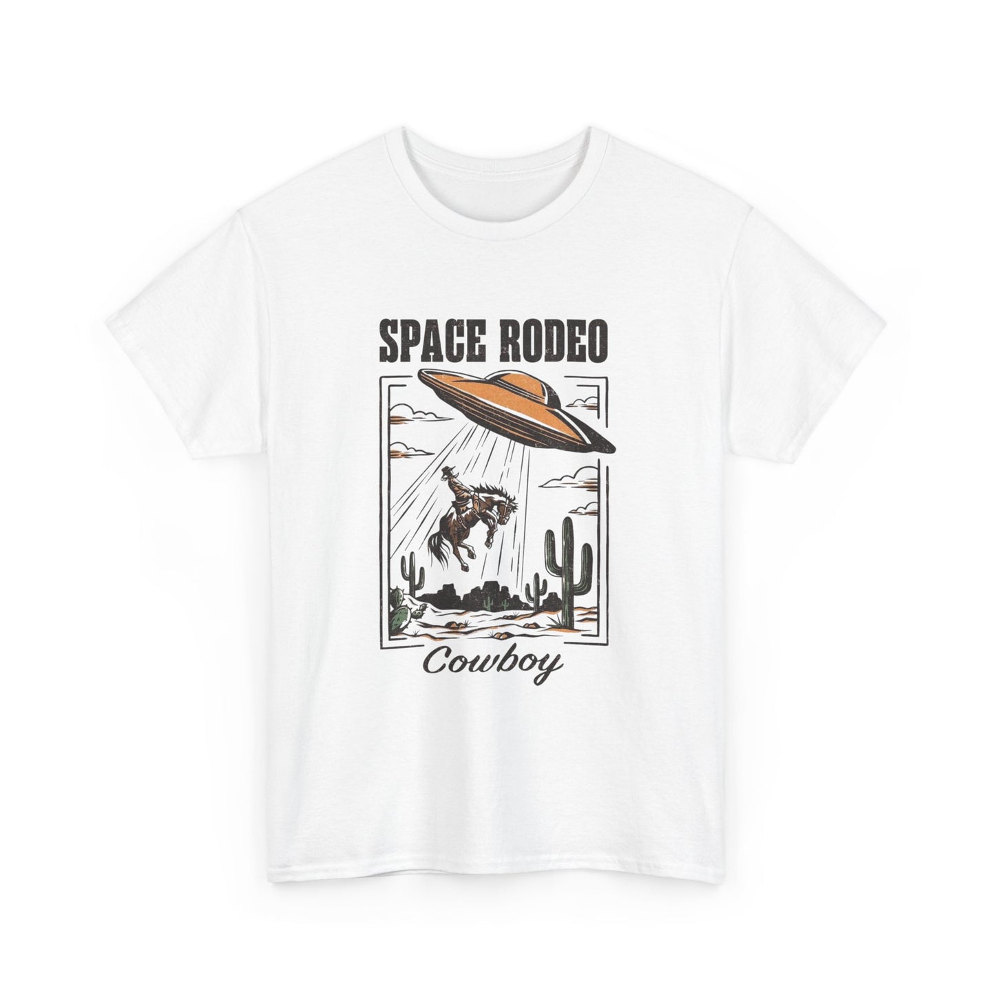 Space Rodeo Cowboy Graphic T Shirt Unisex Heavy Cotton Tee