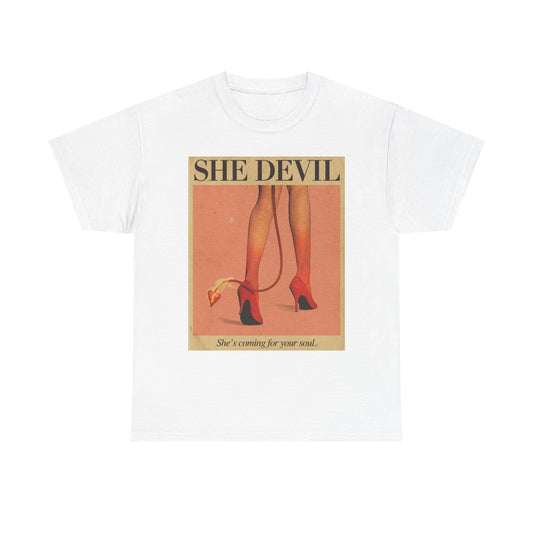 She Devil Funny Graphic T Shirt Women's Cotton Tee BRAND NEW
