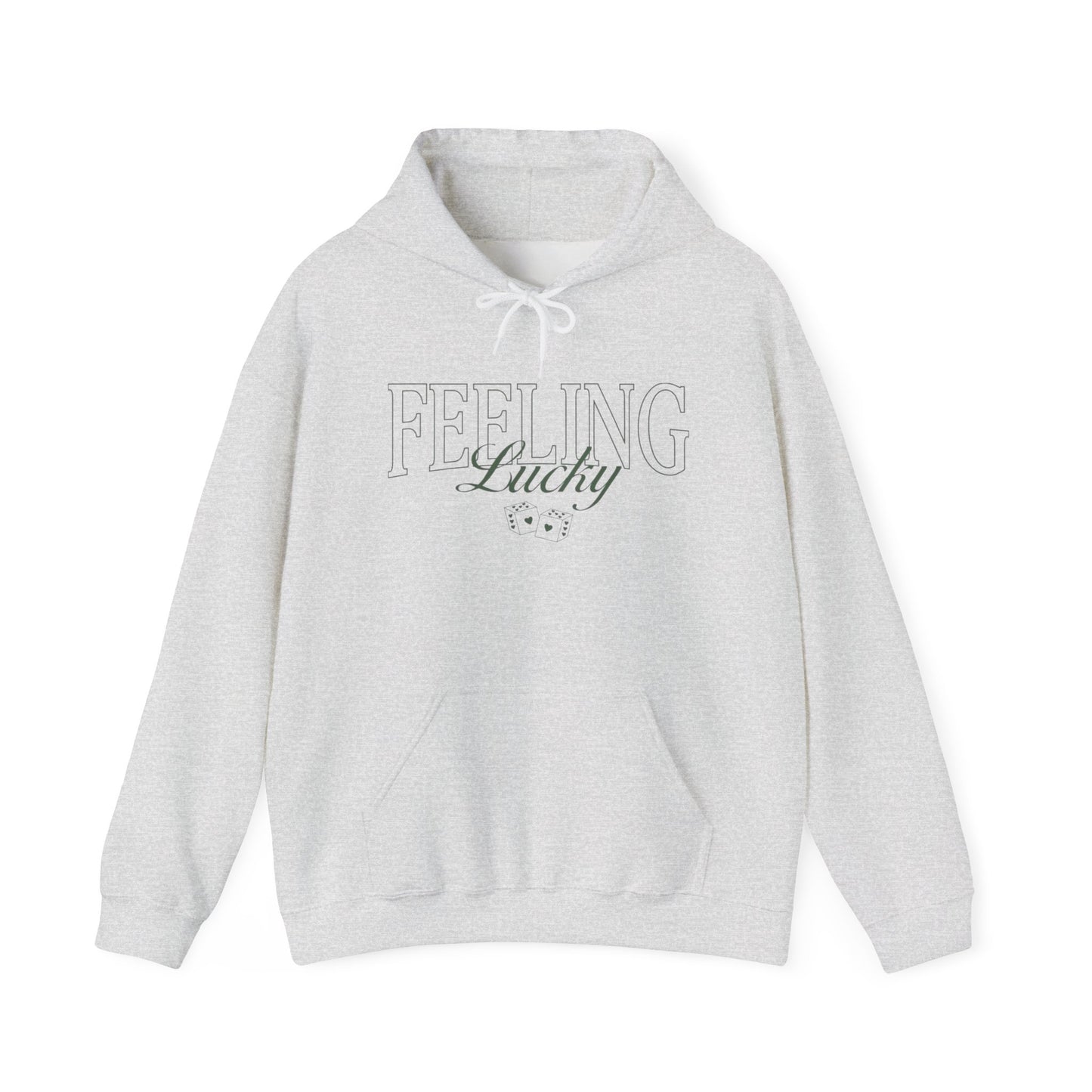 Feeling Lucky Graphic Hoodie Heavy Blend Sweatshirt NEW