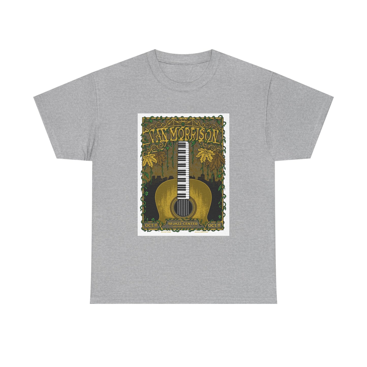 Van Morrison Tshirt Classic Rock Merch Graphic Retro Unisex Heavy Cotton Tee