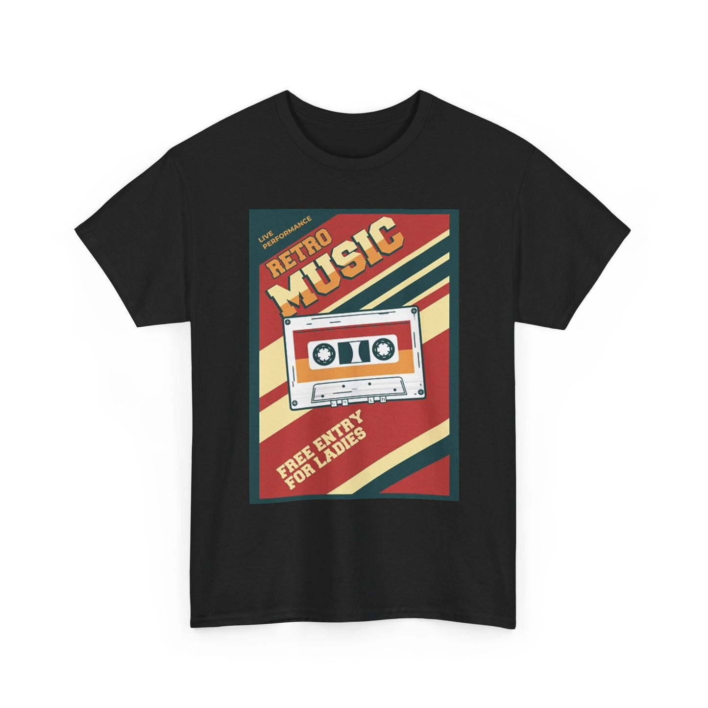 Retro Music Graphic T Shirt Vintage Poster Unisex Heavy Cotton Tee