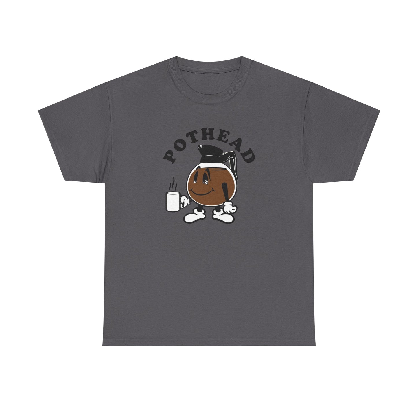 Pothead Funny Coffee Jokes Graphic T Shirt NEW Unisex Heavy Cotton Tee