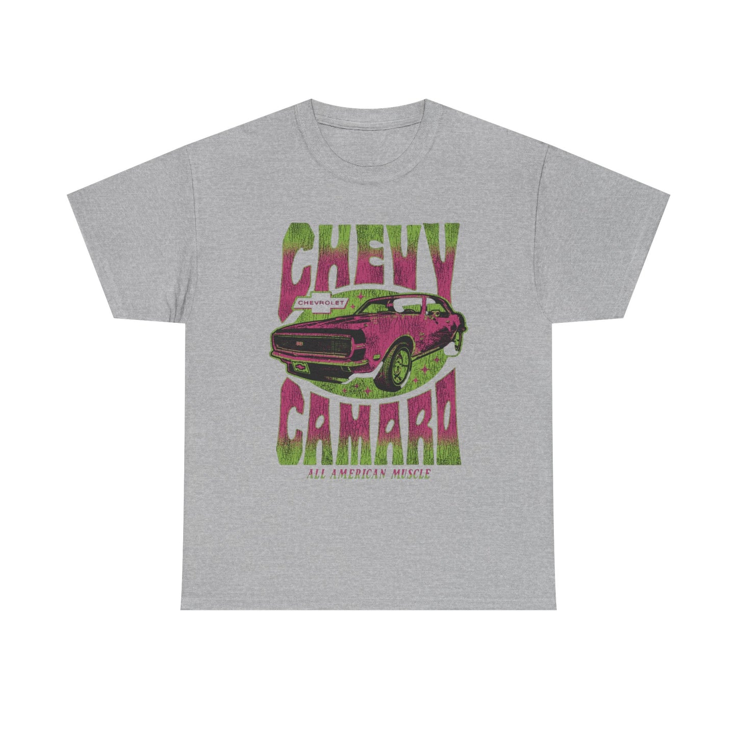 Camaro Graphic T Shirt Vintage American Muscle Cars Unisex Heavy Cotton Tee