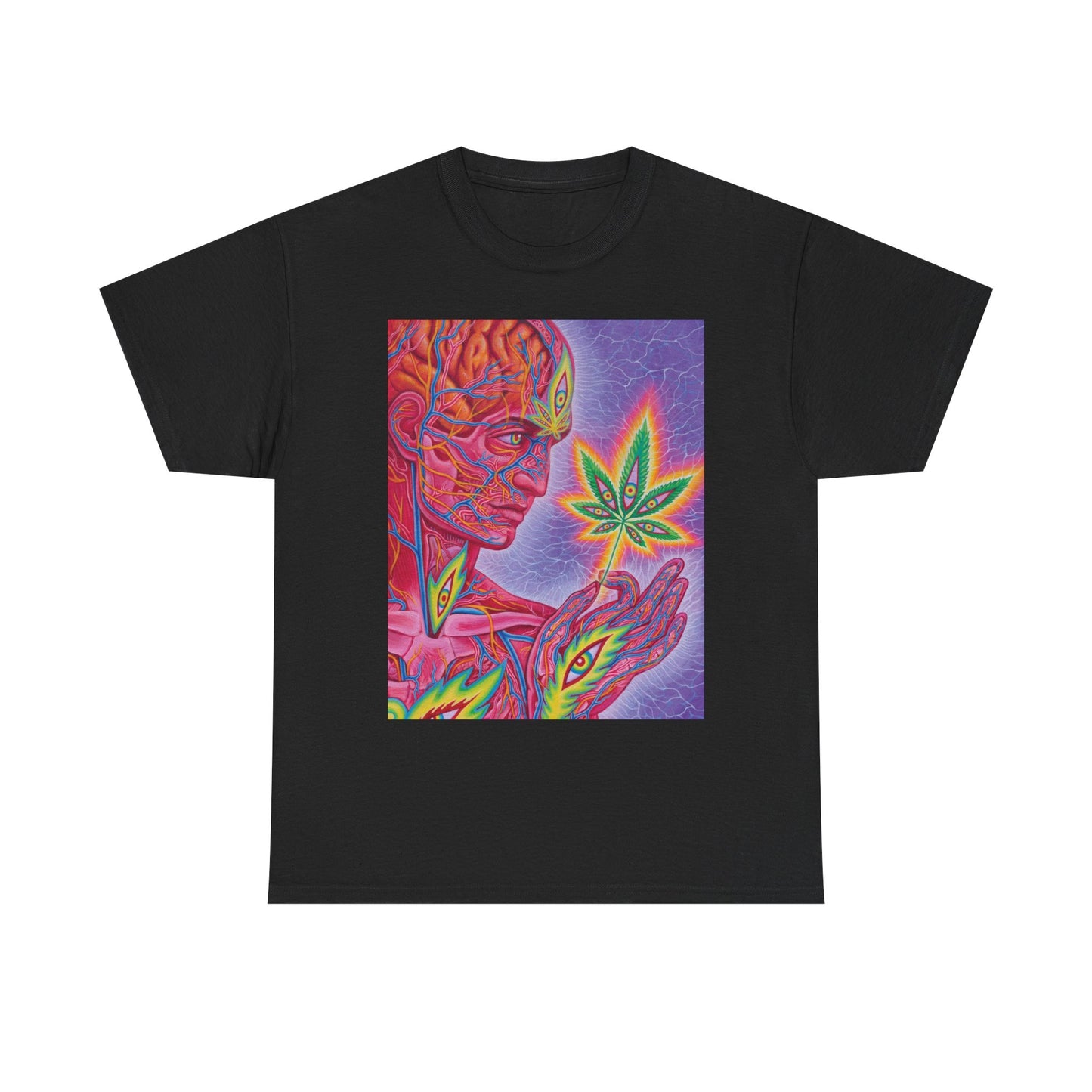 Trippy Mushrooms T Shirt Retro Pot 420 Vibes Groovy graphic  Unisex Heavy Cotton