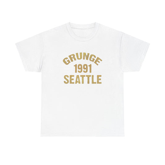 Grunge Seattle 90s Vintage Graphic T Shirt Unisex Heavy Cotton Tee
