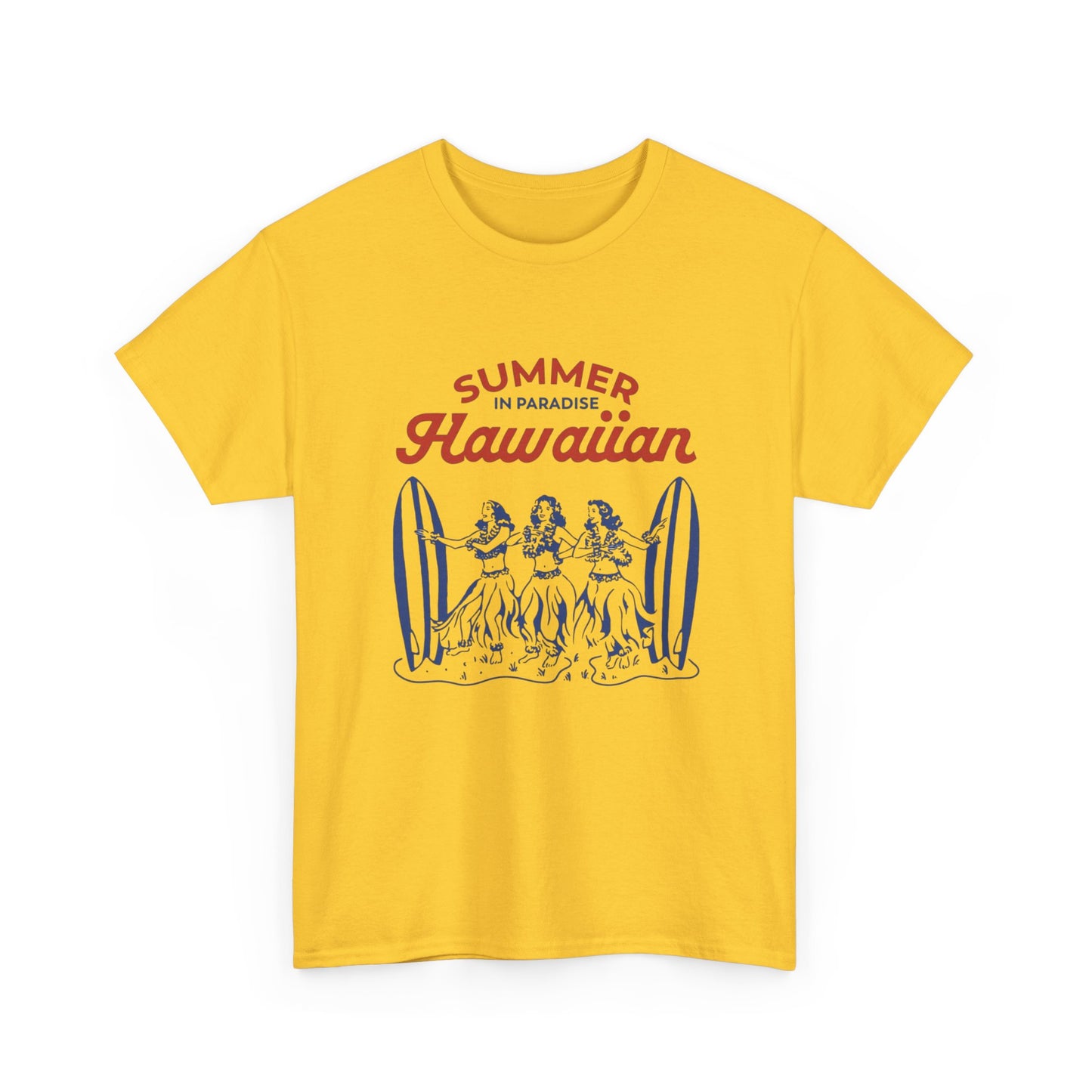 Summer In Hawaii Graphic T Shirt ADULT NEW Unisex Heavy Cotton Tee