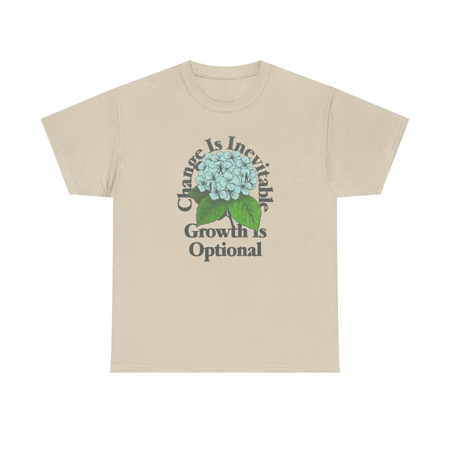 Change Is Inevitable Growth Is Optional Graphic T Shirt NEW Adult Heavy Cotton