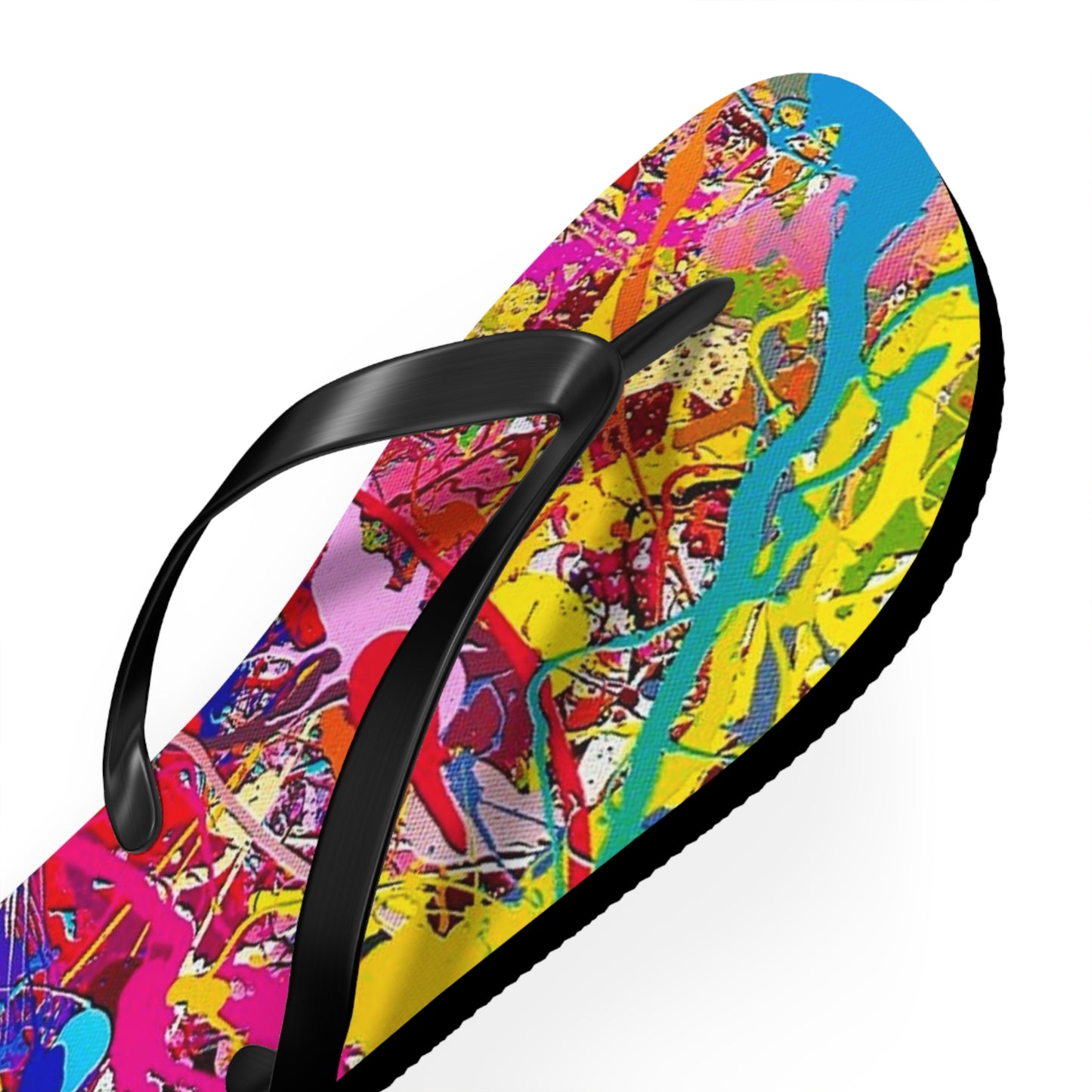 Paint Splatter Mix Flip Flops, Sandals Slides, Summer Footwear, Brand New