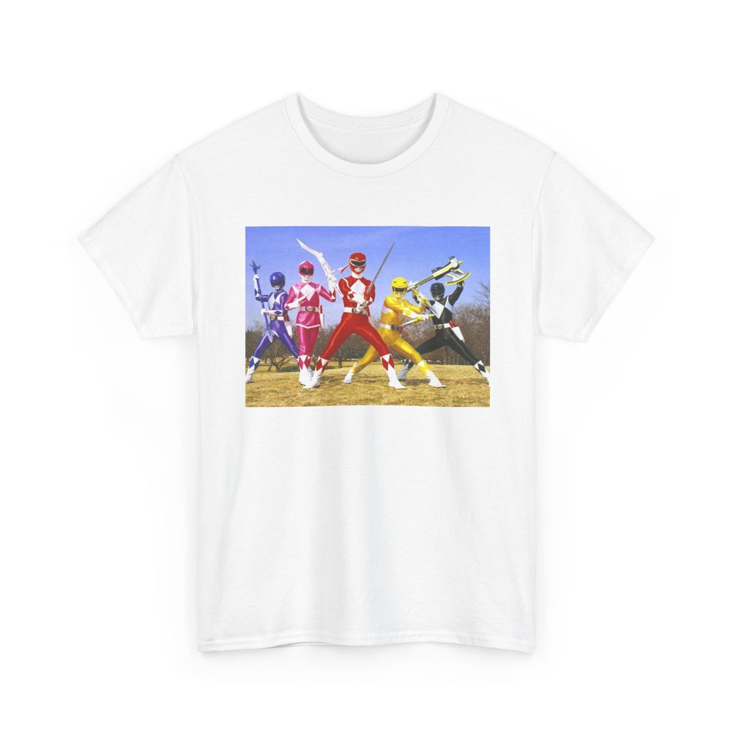 Power Rangers Tshirt Vintage 90s Kids Retro Tv Shows Unisex Heavy Nostalgia