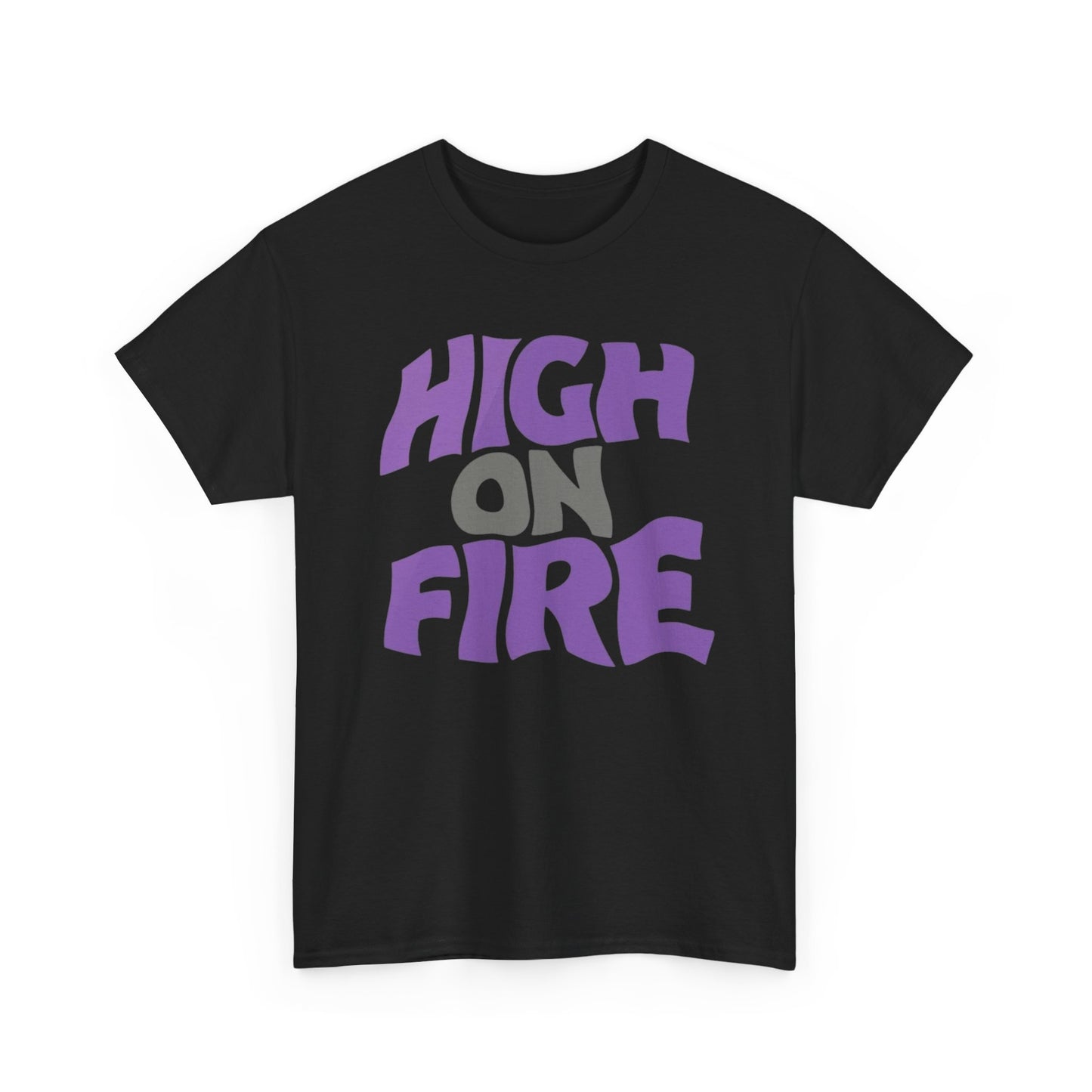 High On Fire Retro Graphic T Shirt Unisex Heavy Cotton Tee