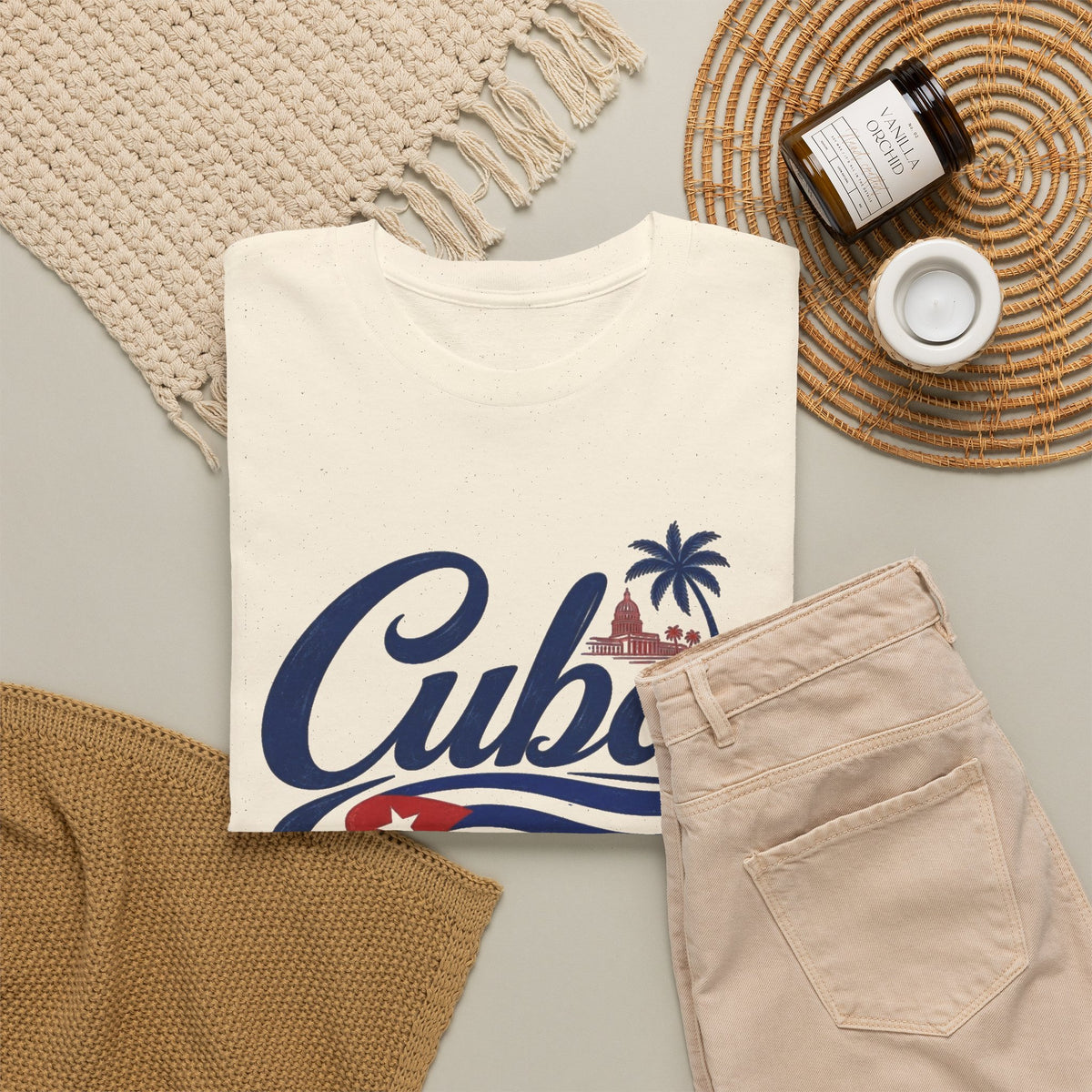Cuba Graphic T Shirt Men's Travel Retro Classic Heavy Cotton Tee