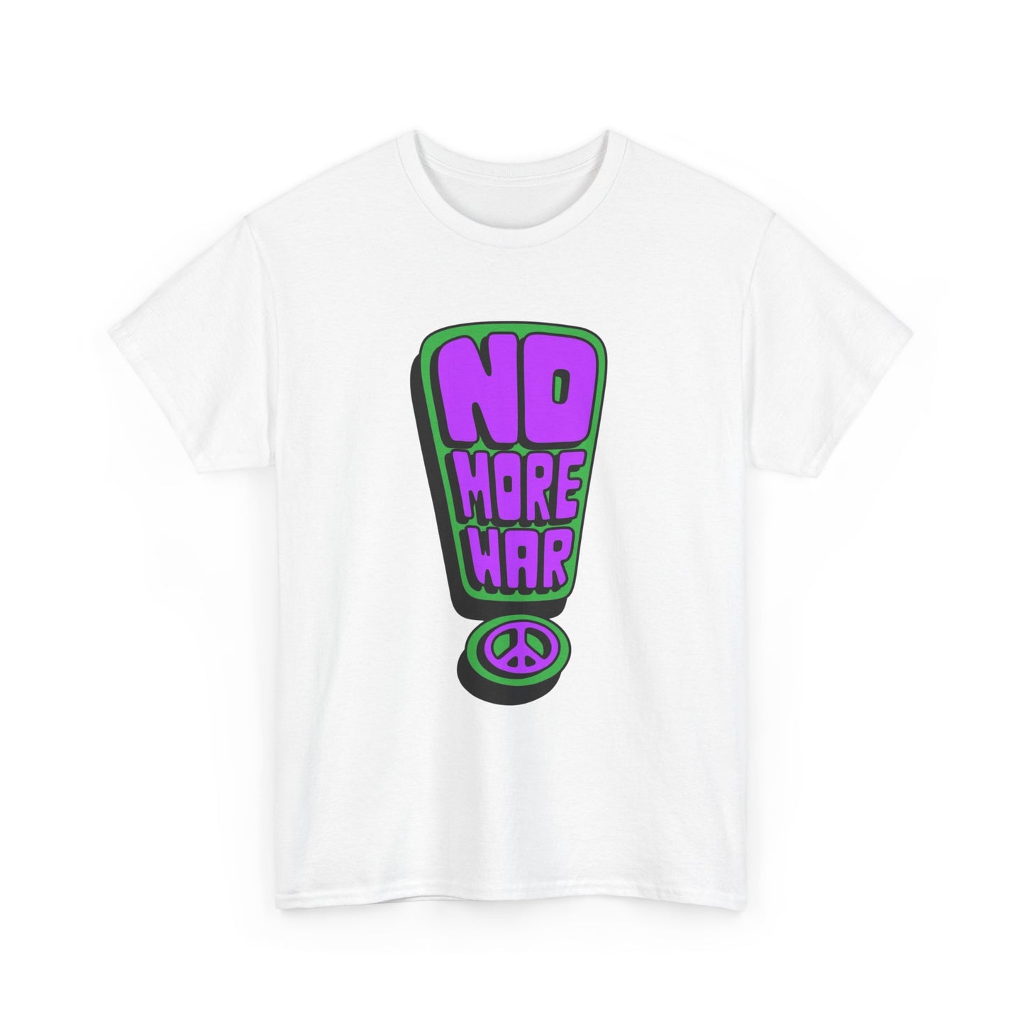 NO MORE WAR Vintage Graphic T-Shirt Unisex Heavy Cotton Tee