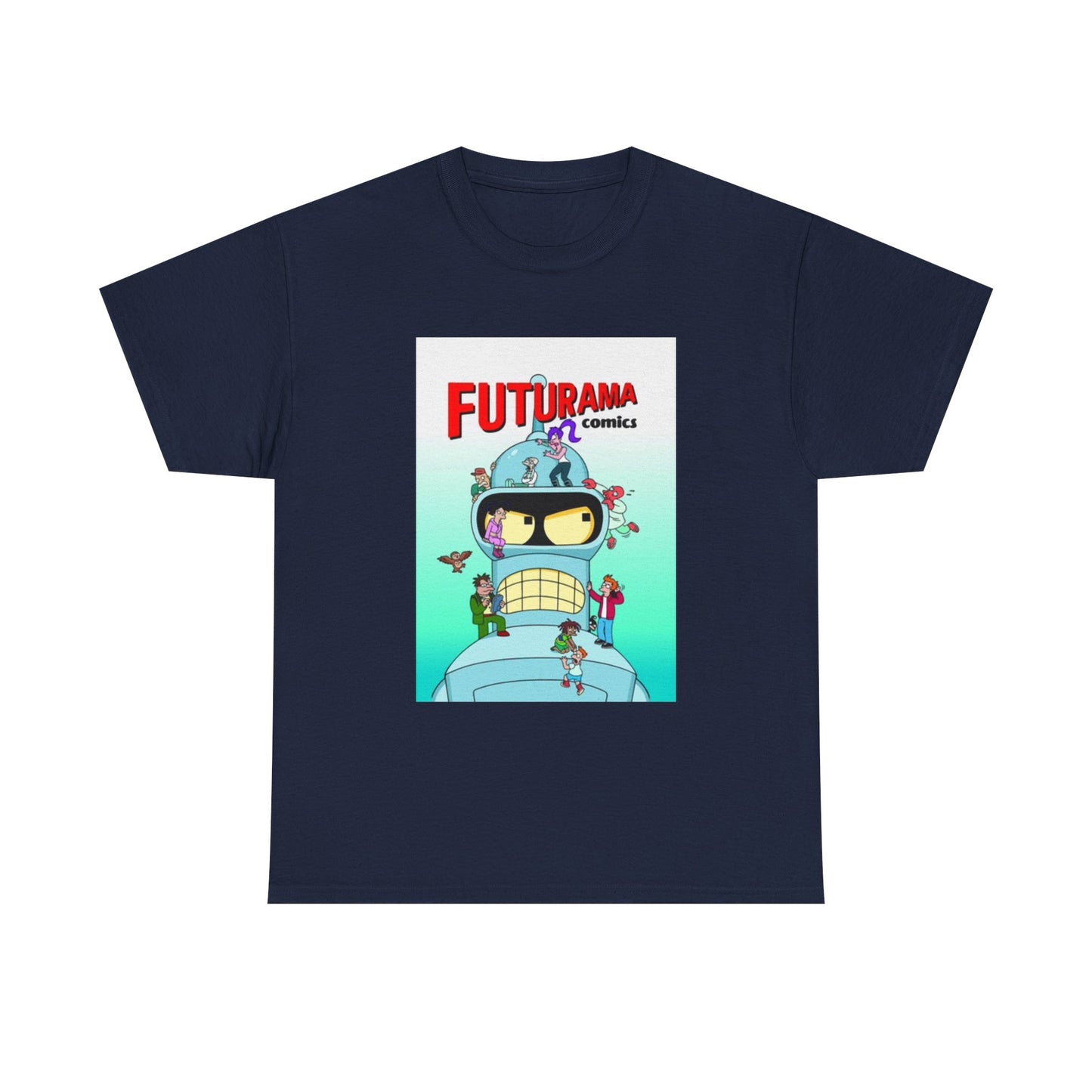 Futurama Shirt Bender Tv Series Graphic Funny Cartoon Unisex Heavy Cotton Tee