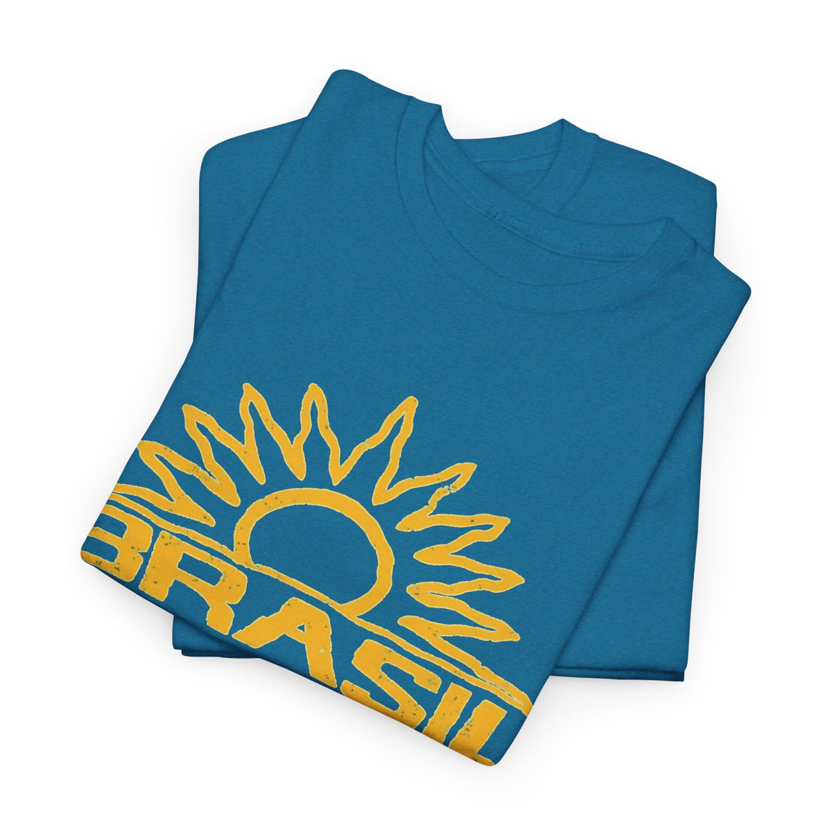 Brazil Sun Graphic T Shirt Men's Retro Classic Heavy Cotton Tee