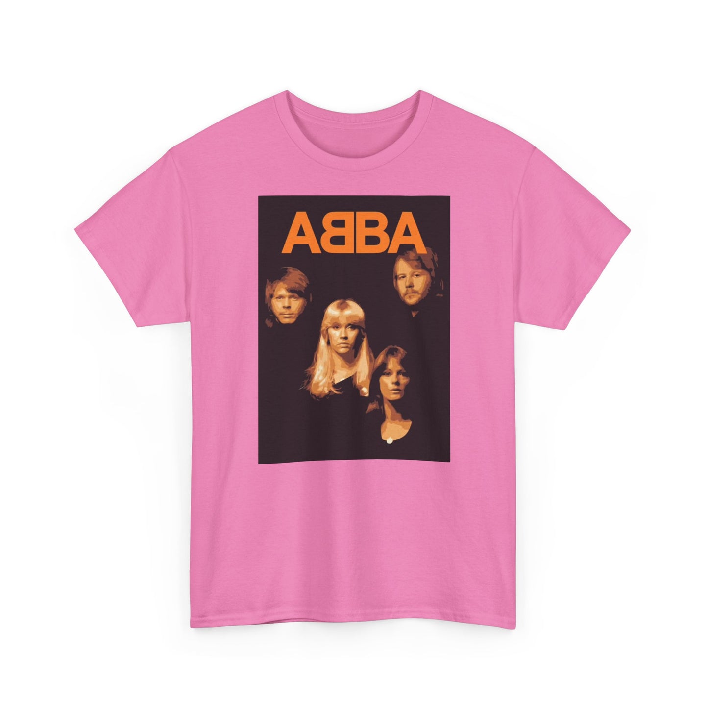 Abba T-shirt vintage retro neon lights classic music Unisex Heavy Cotton Tee