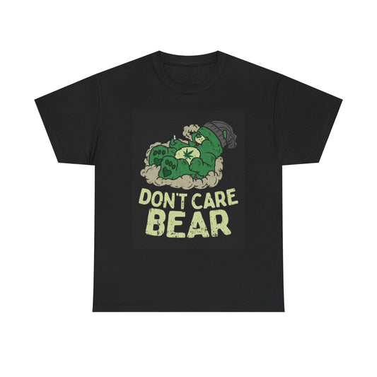 Dont Care bear Weed Graphic T Shirt Funny Unisex Heavy Cotton Tee