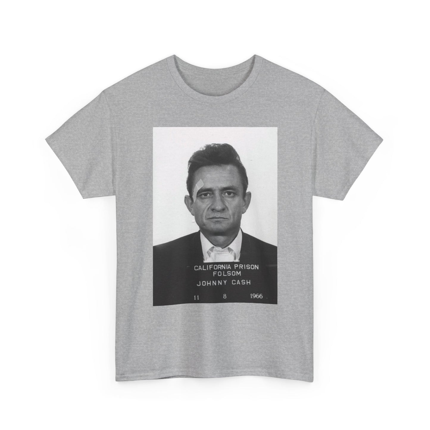 Johnny Cash Graphic T Shirt Vintage Mugshot Retro Unisex Heavy Cotton Tee