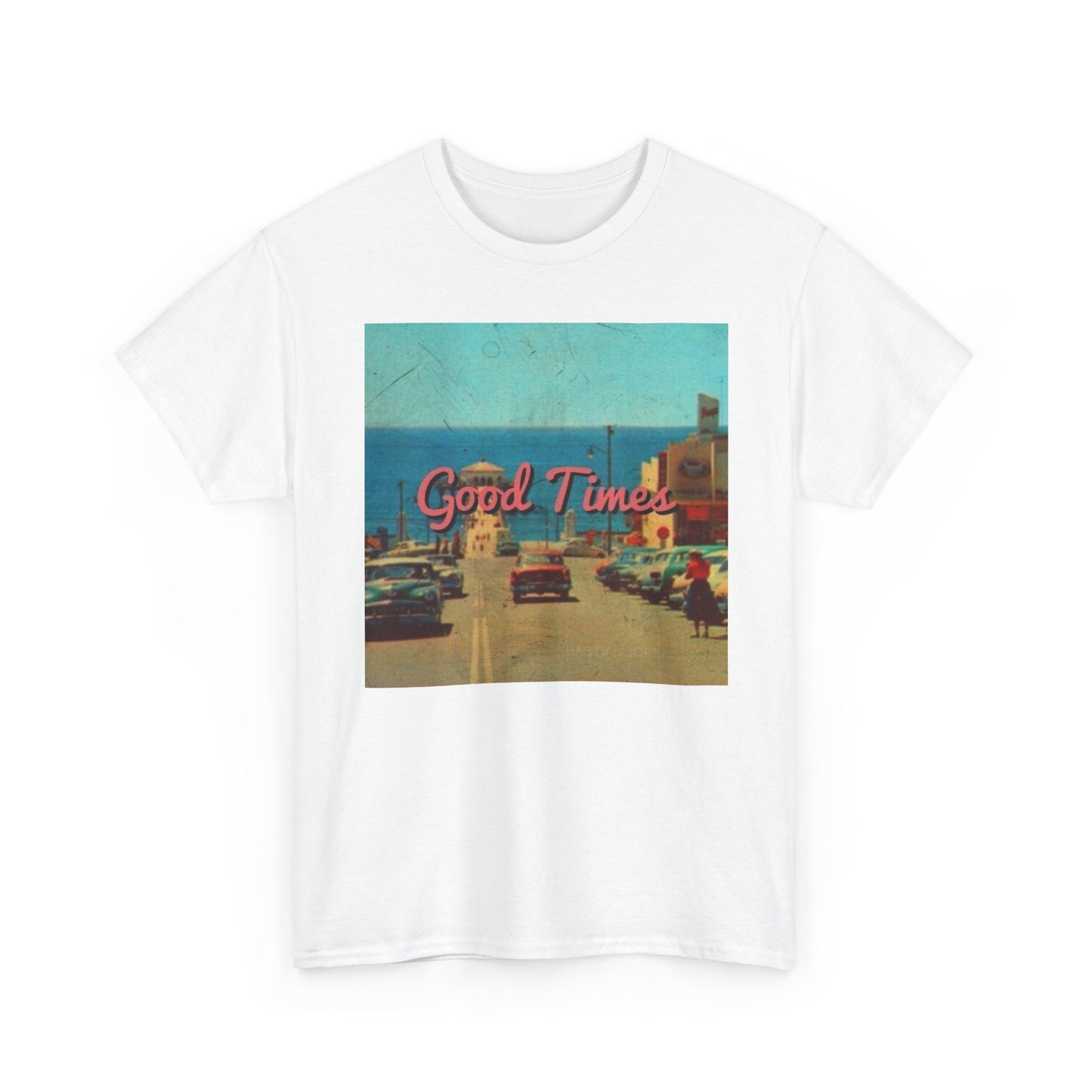 Good Times Beach Graphic T Shirt Unisex Heavy Cotton Tee Gift