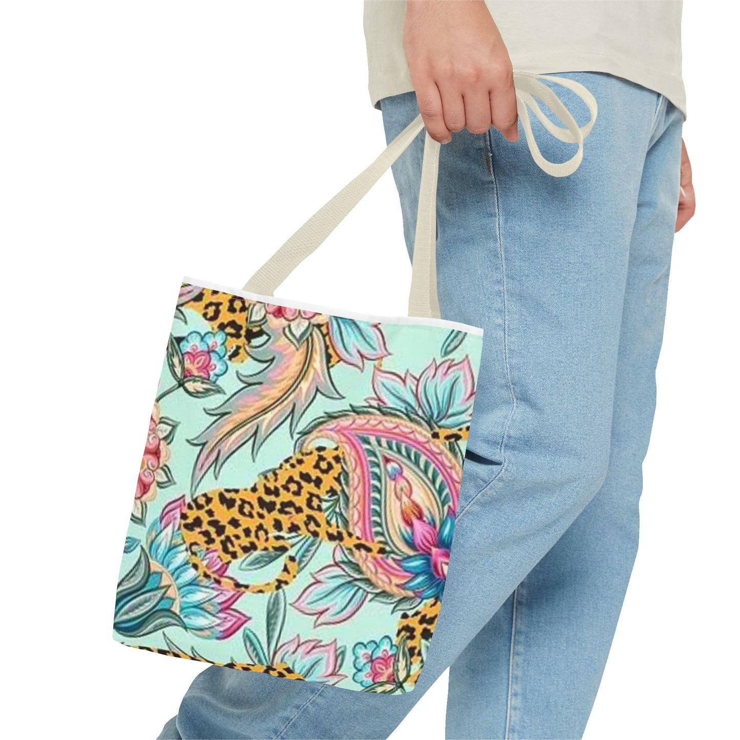 Cheetah Floral Graphic BRAND NEW MODERN Tote Bag (AOP)